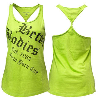 Better Bodies Twisted T-Back - Lime - Urban Gym Wear