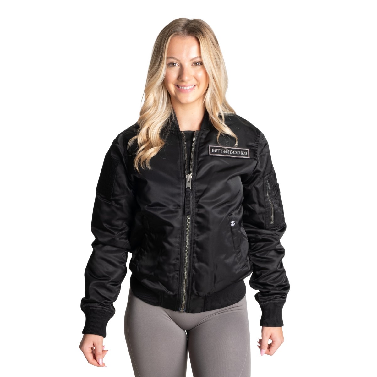 Body Ballancer Jacket Better Bodies Utility Bomber Jacket - Black - Urban Gym Wear