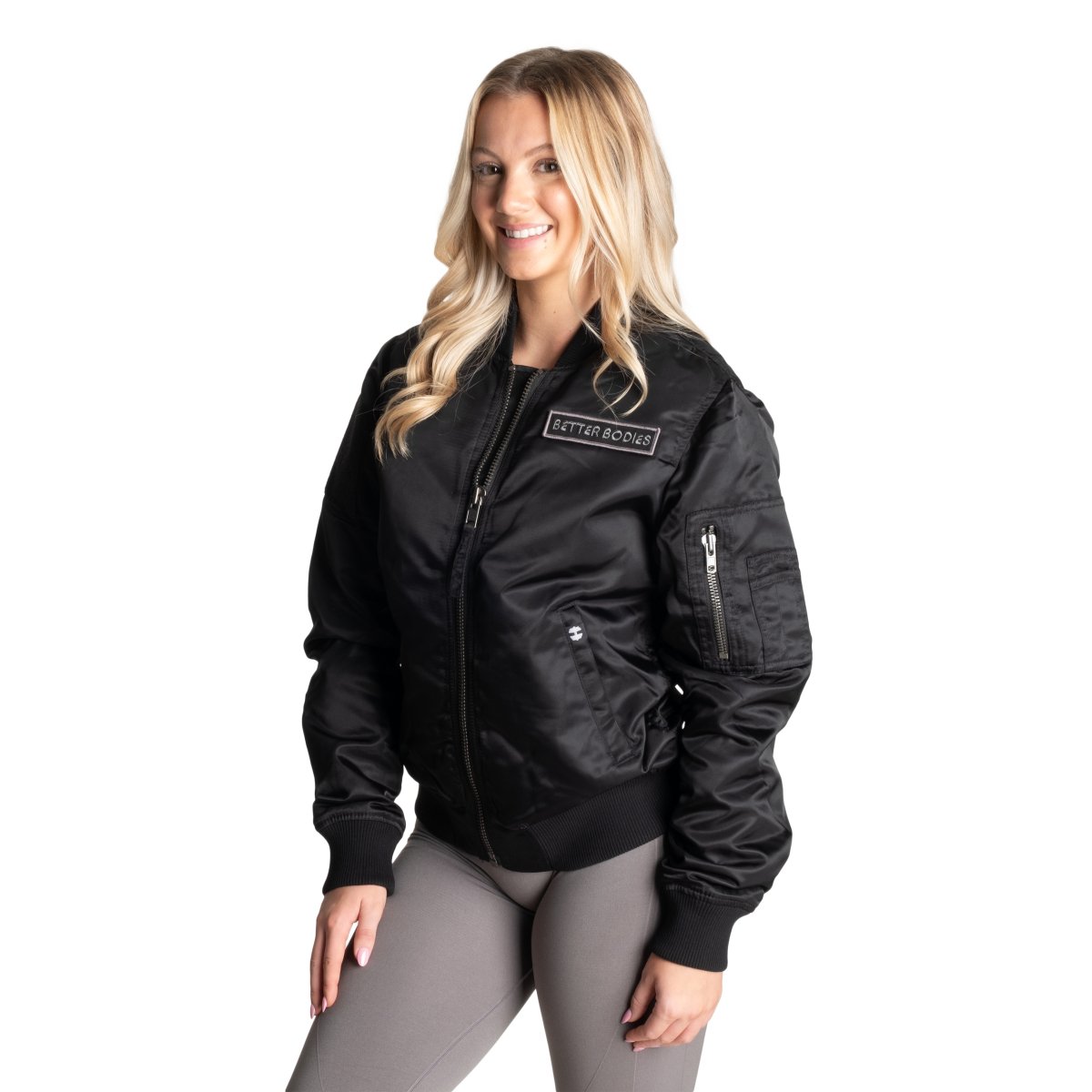 Better Bodies Womens Bomber Jacket With Patches Ladies Jackets