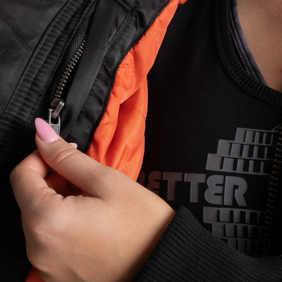 Better Bodies Utility Bomber Jacket - Black - Urban Gym Wear