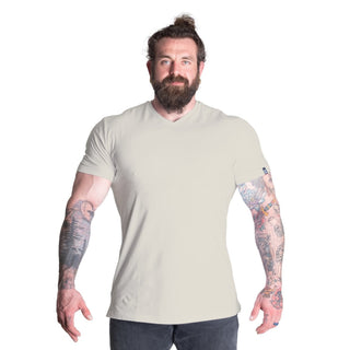 Better Bodies V-Neck Tapered Tee DL - Off White - Urban Gym Wear