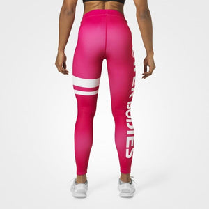 Better Bodies Varsity Stripe Tights - Hot Pink - Urban Gym Wear