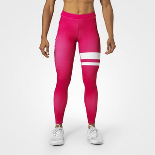 Better Bodies Varsity Stripe Tights - Hot Pink - Urban Gym Wear