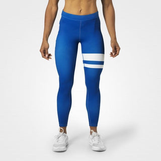 Better Bodies Varsity Stripe Tights - Strong Blue - Urban Gym Wear