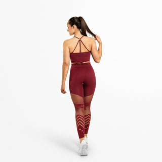 Better Bodies Waverly Tights - Sangria Red - Urban Gym Wear