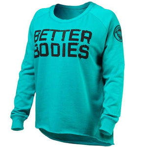 Better Bodies Wideneck Sweatshirt - Aqua Blue - Urban Gym Wear