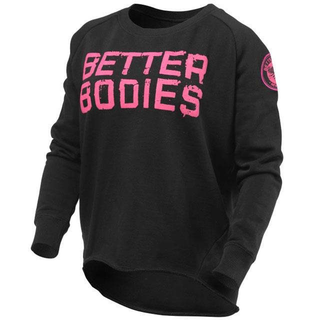 Better Bodies Wideneck Sweatshirt - Black - Urban Gym Wear
