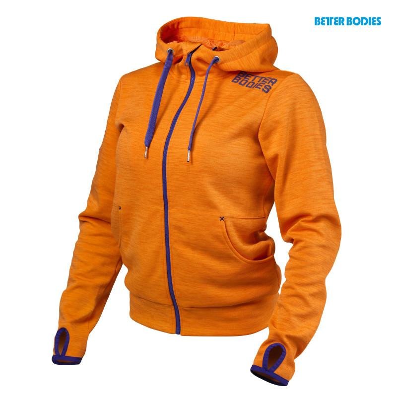 Better Bodies Womens Athletic Hood - Bright Orange - Urban Gym Wear