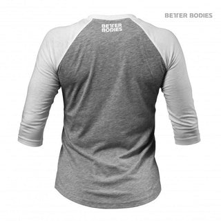 Better Bodies Womens Baseball Tee - Greymelange - Urban Gym Wear