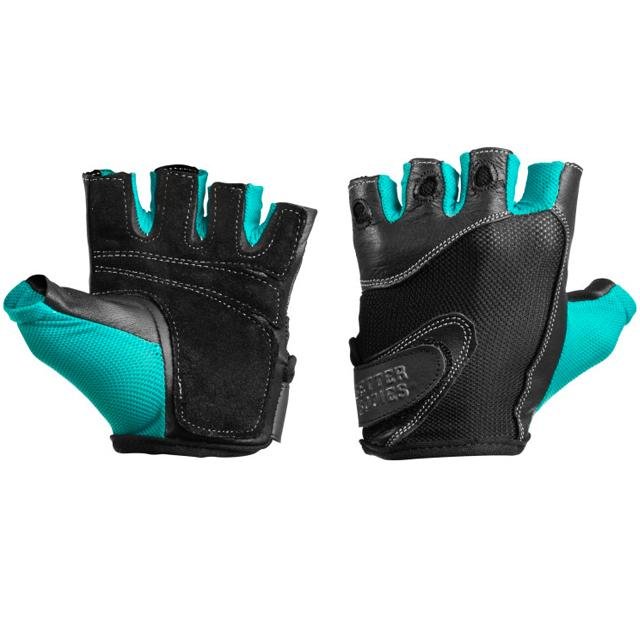 Better Bodies Women's Fitness Gloves - Black-Aqua - Urban Gym Wear