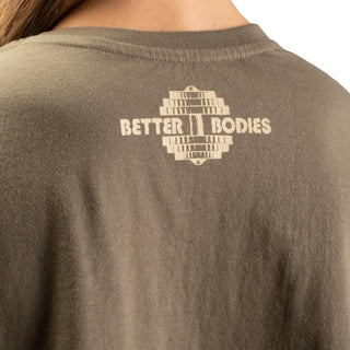 Better Bodies Work Hard Onesize Tee - Washed Green - Urban Gym Wear