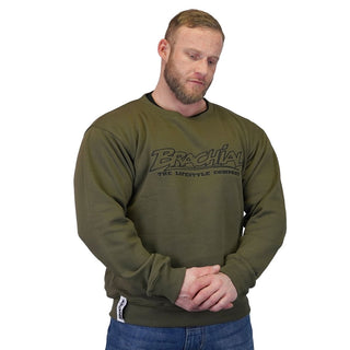 Brachial Sweatshirt Gain - Military Green - Urban Gym Wear