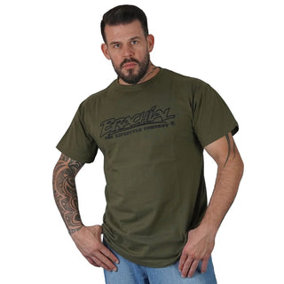 Brachial T-Shirt Gain - Military Green/Black - Urban Gym Wear