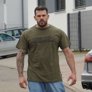 Brachial T-Shirt Gain - Military Green/Black - Urban Gym Wear