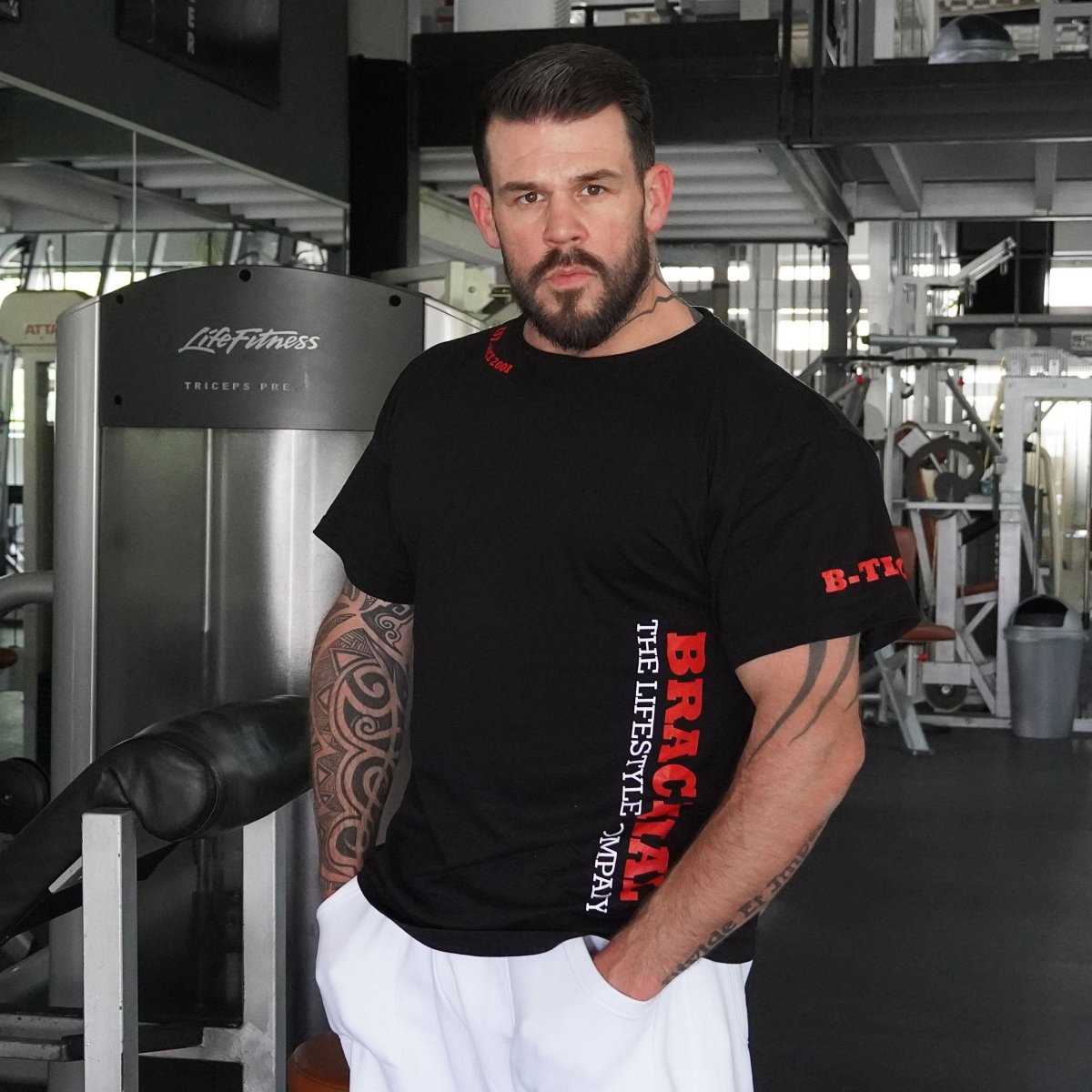 Brachial T-Shirt Gym - Black/Red - Urban Gym Wear