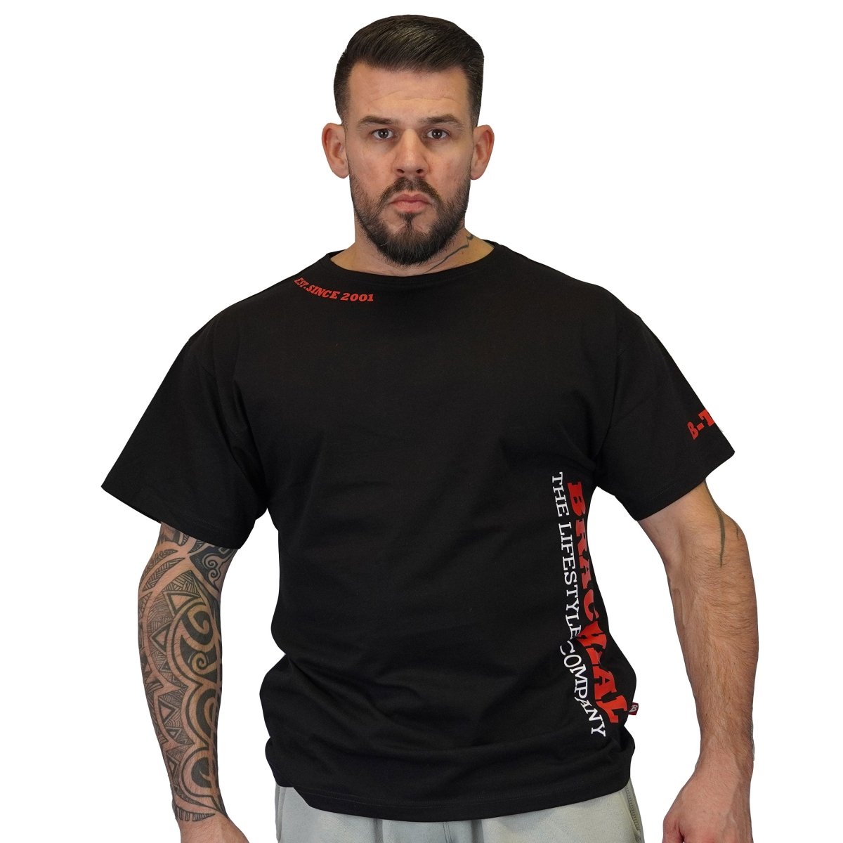 Brachial T-Shirt Gym - Black/Red - Urban Gym Wear