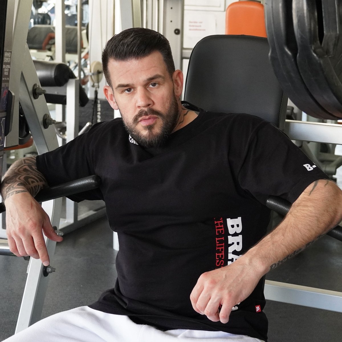 Brachial T-Shirt Gym - Black/White - Urban Gym Wear