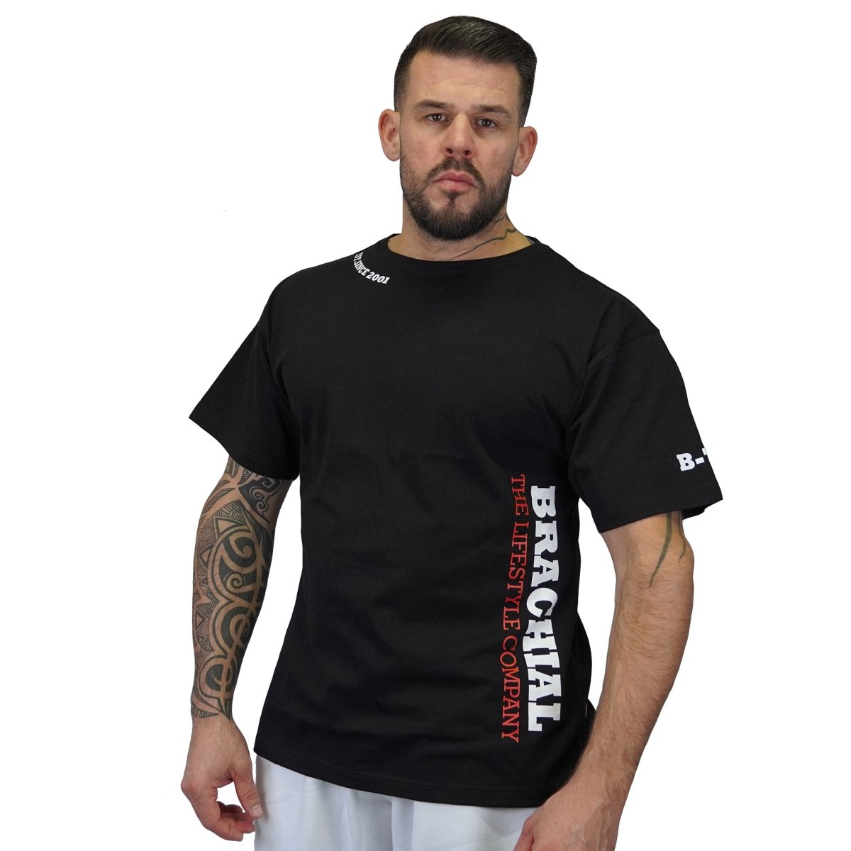 Brachial T-Shirt Gym - Black/White - Urban Gym Wear