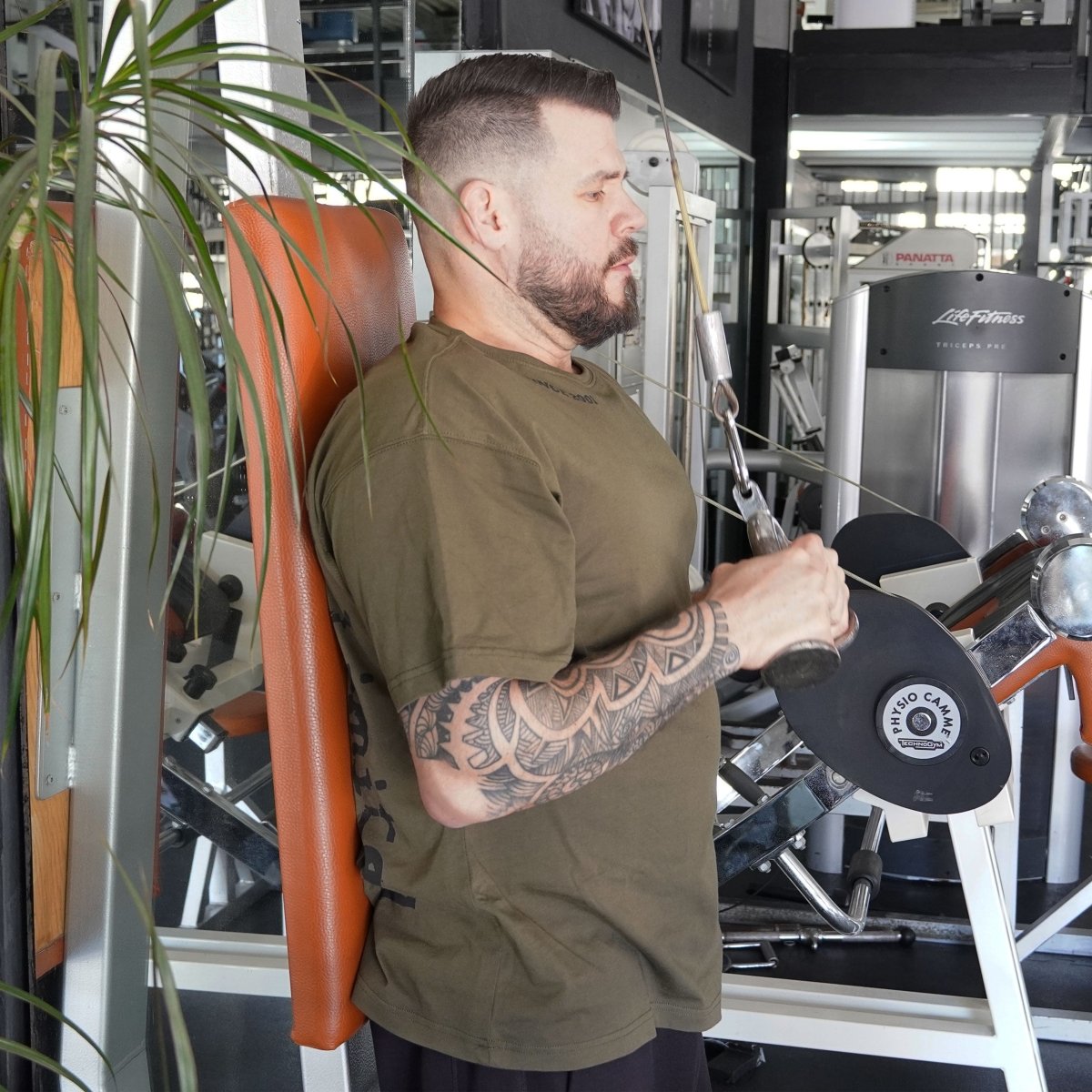 Brachial T-Shirt Gym - Military Green/Black - Urban Gym Wear