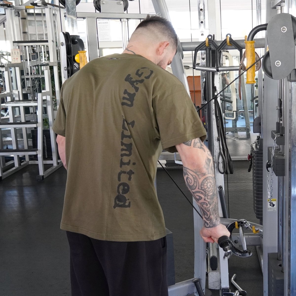 Brachial T-Shirt Gym - Military Green/Black - Urban Gym Wear