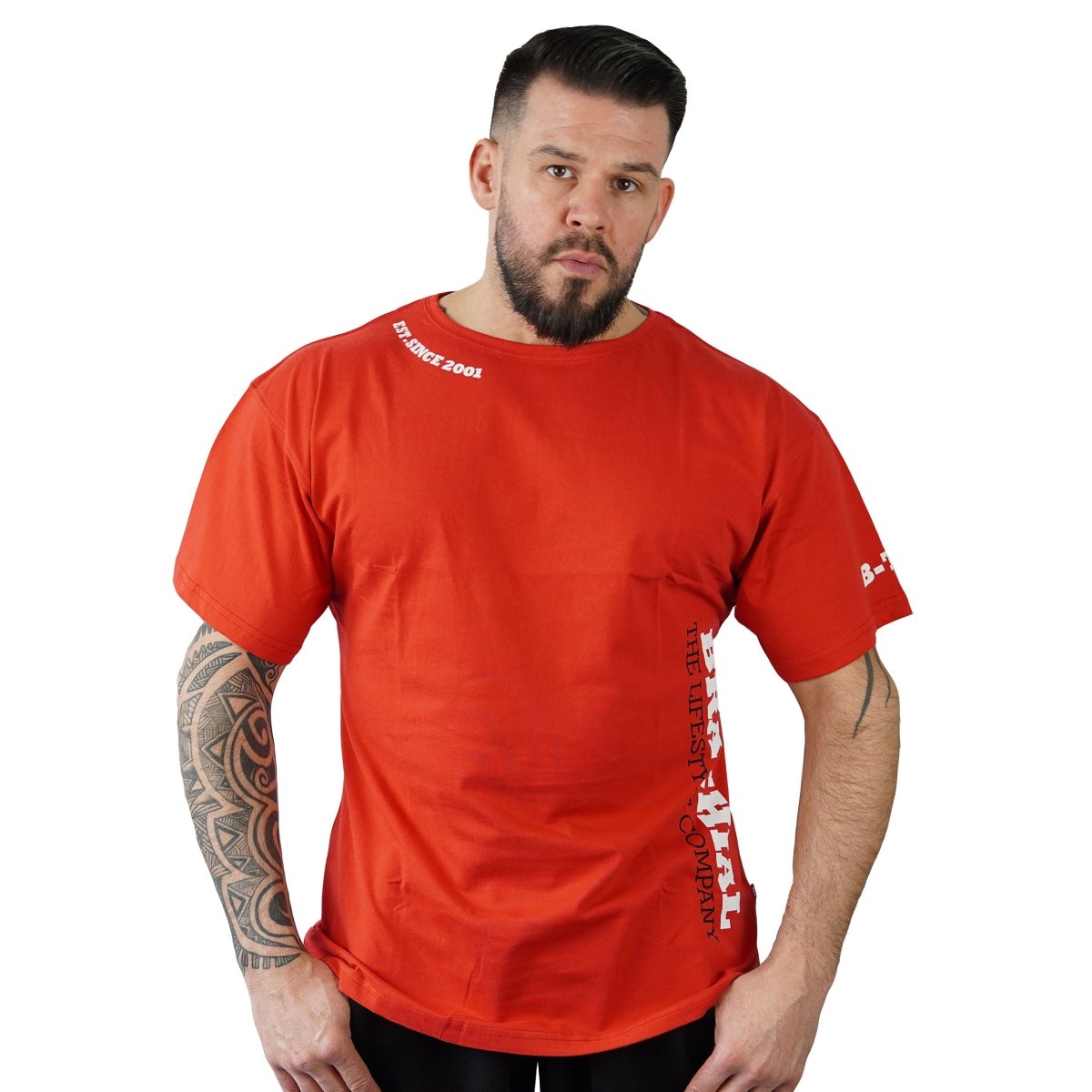 Brachial T-Shirt Gym - Red/White - Urban Gym Wear