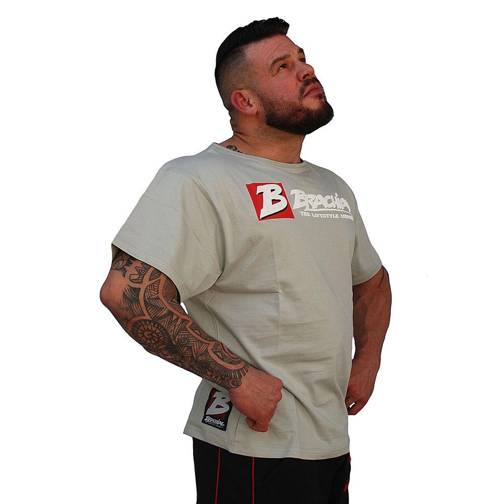 Brachial T-Shirt Sign Next - Grey - Urban Gym Wear
