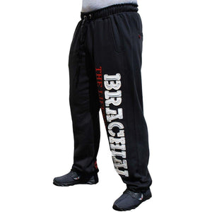 Brachial Tracksuit Trousers Gym - Black-White - Urban Gym Wear