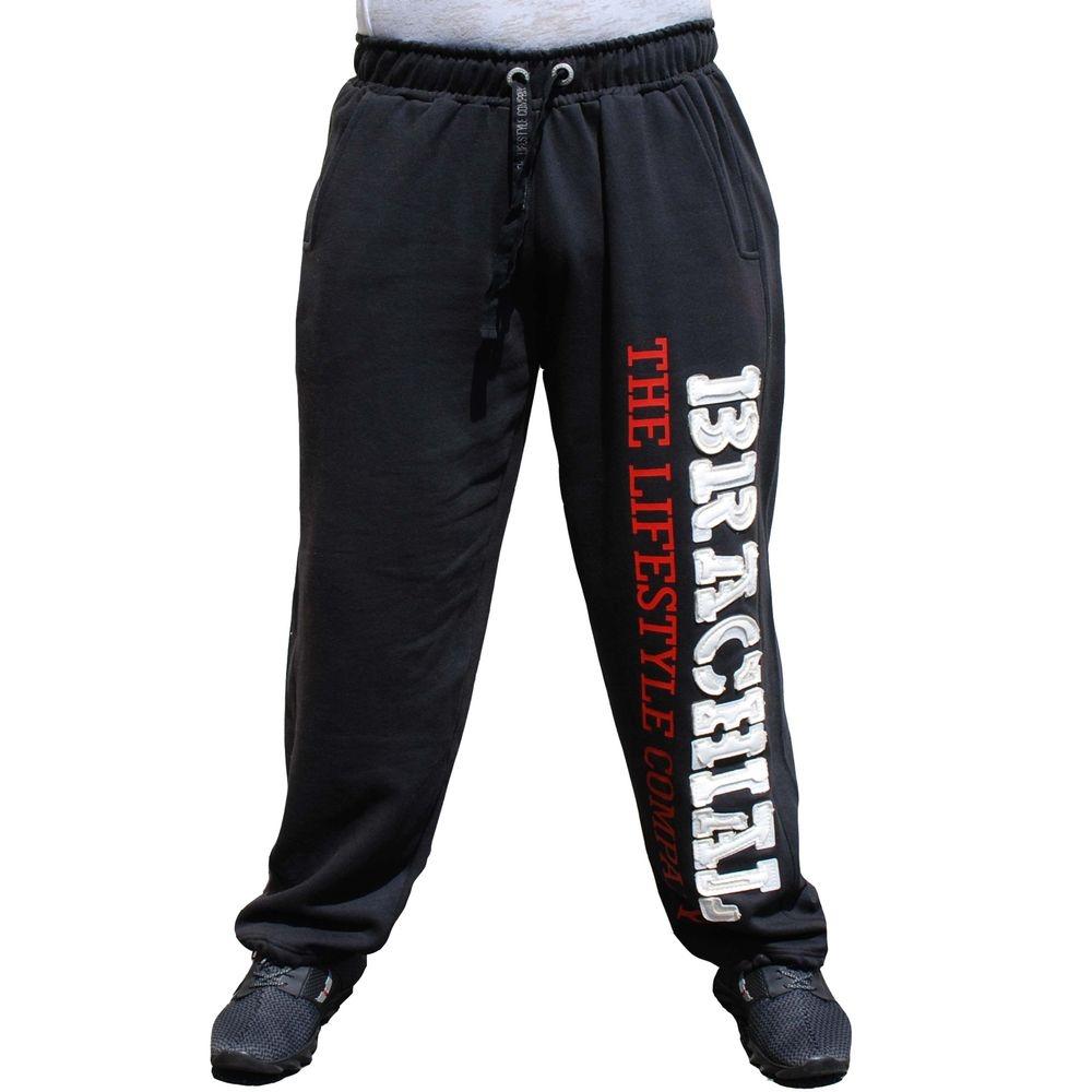 Brachial Tracksuit Trousers Gym - Black-White - Urban Gym Wear