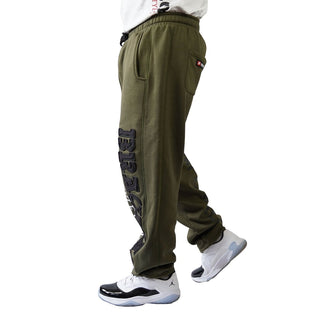 Brachial Tracksuit Trousers Gym - Military Green/Black - Urban Gym Wear