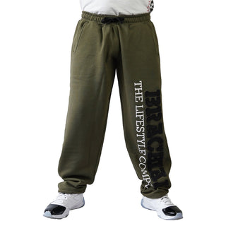 Brachial Tracksuit Trousers Gym - Military Green/Black - Urban Gym Wear