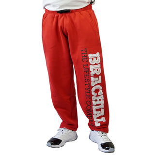 Brachial Tracksuit Trousers Gym - Red/White - Urban Gym Wear