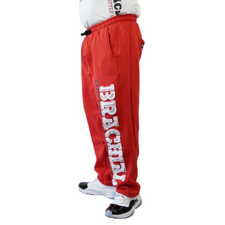 Brachial Tracksuit Trousers Gym - Red/White - Urban Gym Wear