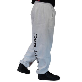 Brachial Tracksuit Trousers Gym - White/Black - Urban Gym Wear