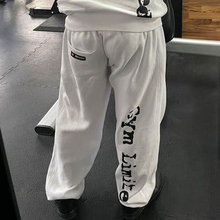 Brachial Tracksuit Trousers Gym - White/Black - Urban Gym Wear