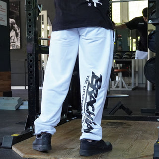 Brachial Tracksuit Trousers Lightweight - White - Urban Gym Wear