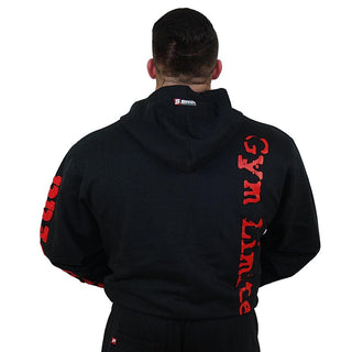 Brachial Zip Hoodie Gym - Black-Red - Urban Gym Wear