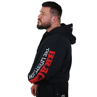 Brachial Zip Hoodie Gym - Black-Red - Urban Gym Wear