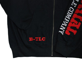 Brachial Zip Hoodie Gym - Black-Red - Urban Gym Wear