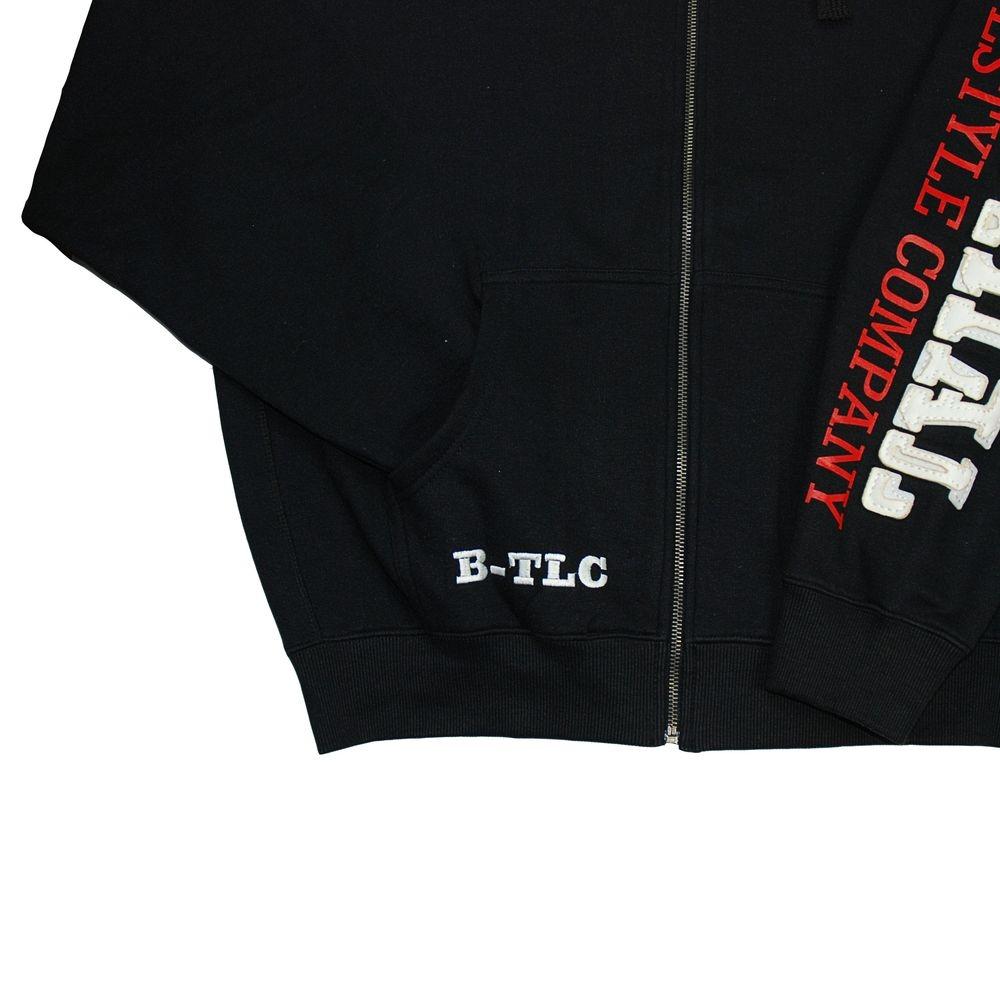 Brachial Zip Hoodie Gym - Black-White - Urban Gym Wear