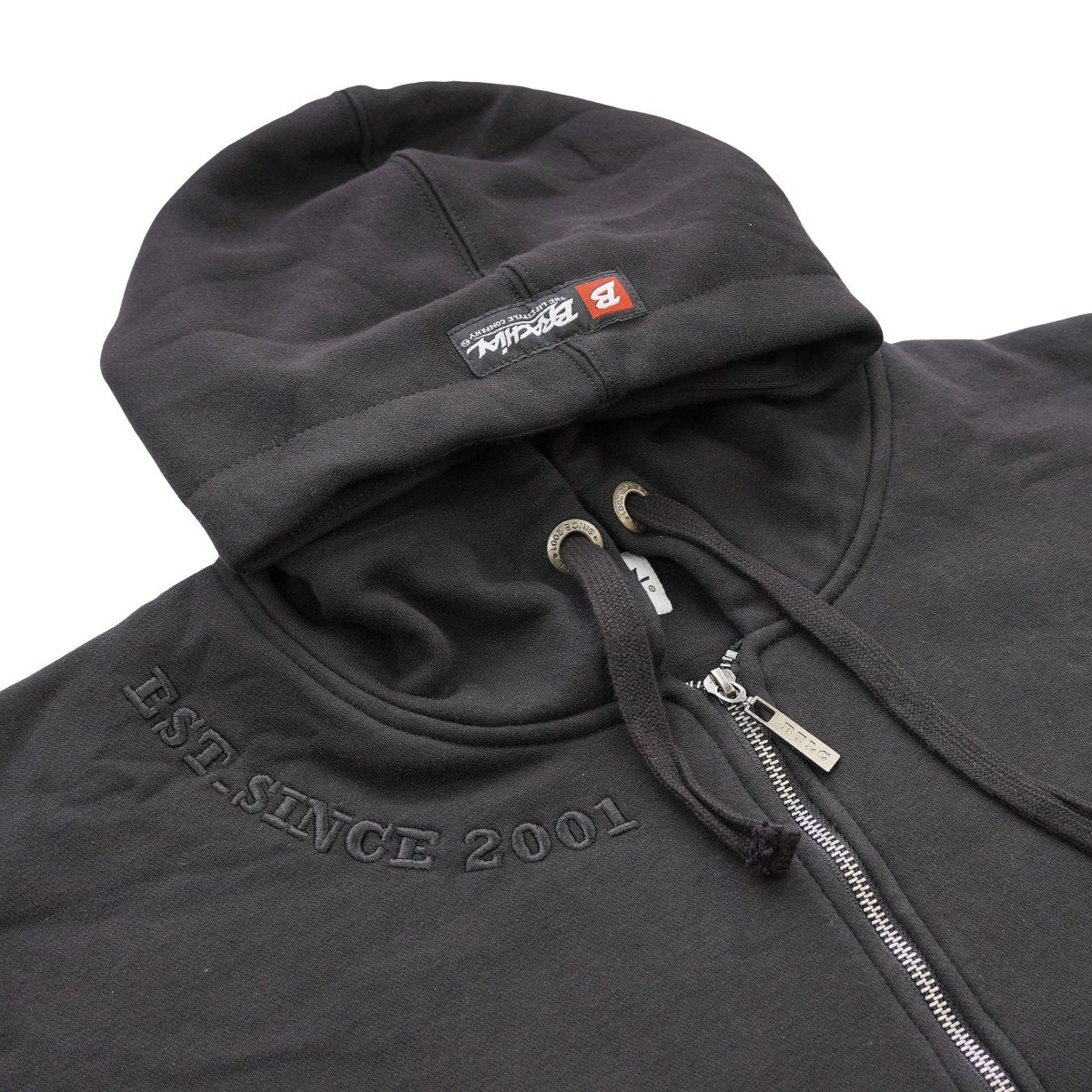 Brachial Zip Hoodie Gym - Black/Black - Urban Gym Wear