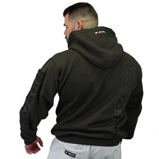 Brachial Zip Hoodie Gym - Dark Mocha/Black - Urban Gym Wear