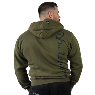 Brachial Zip Hoodie Gym - Military Green/Black - Urban Gym Wear