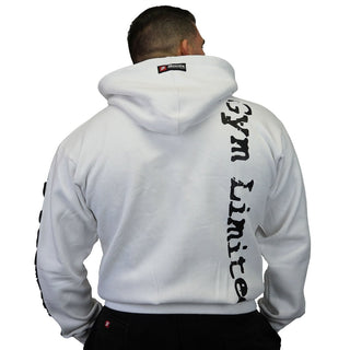 Brachial Zip Hoodie Gym - White/Black - Urban Gym Wear