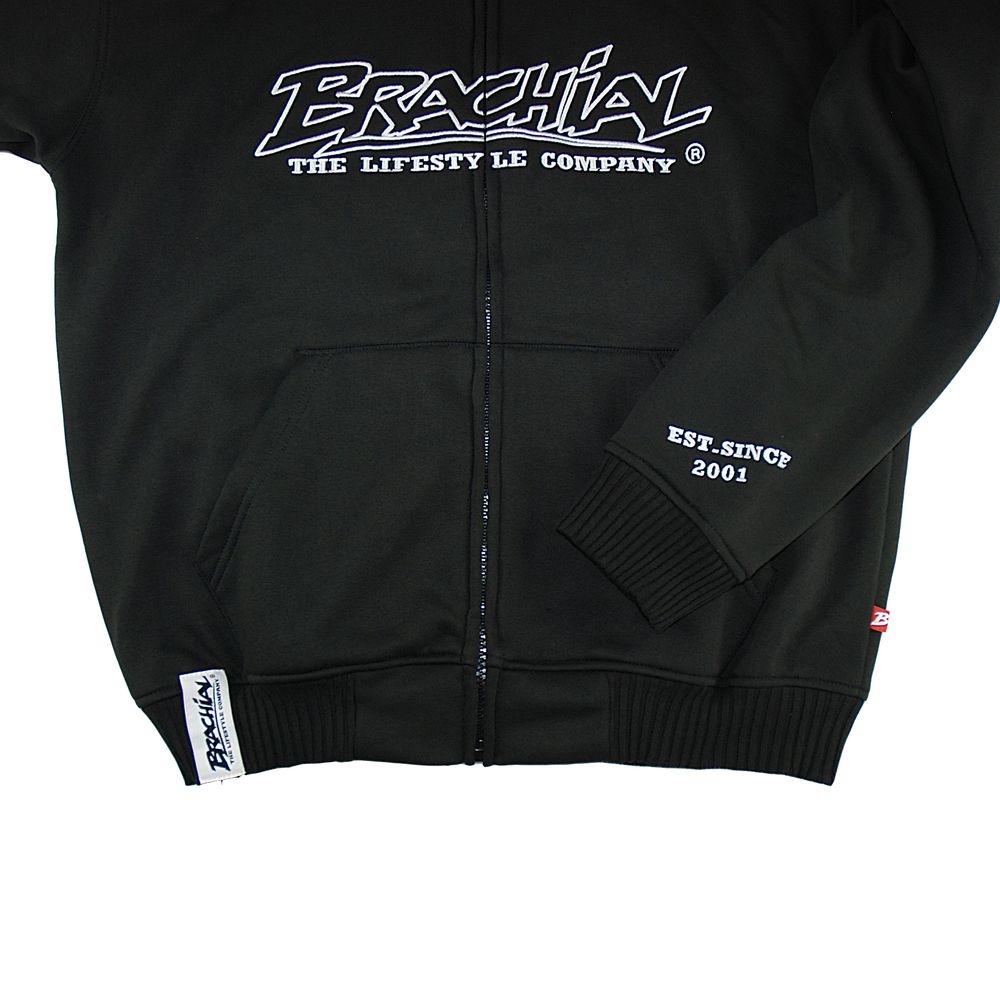 Brachial Zip Hoody Gain - Black - Urban Gym Wear