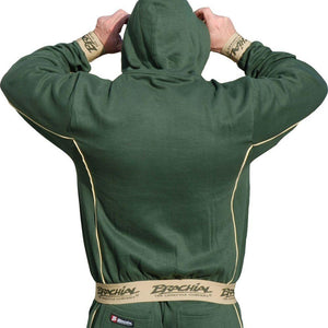 Brachial Zip Hoody Spacy - Military Green - Urban Gym Wear