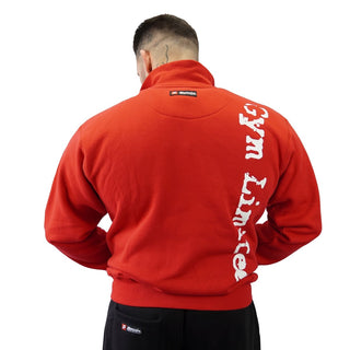 Brachial Zip Sweater Gym - Red/White - Urban Gym Wear