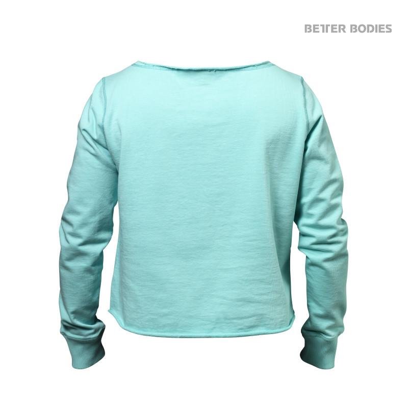 Better Bodies Cropped Sweater - Light Aqua
