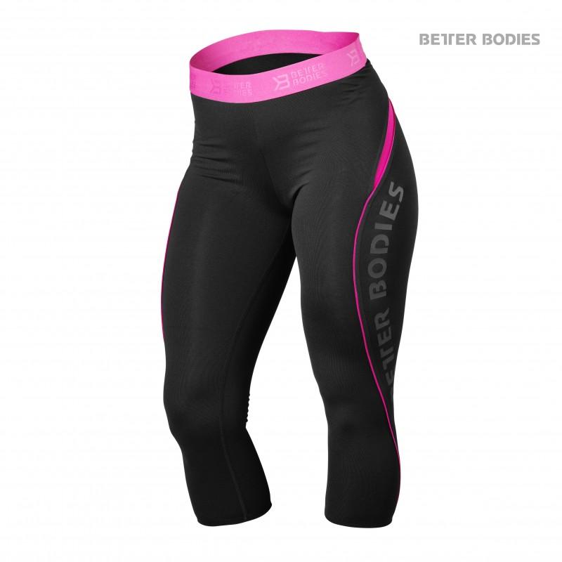 Better Bodies Fitness Curve Capri - Black-Pink