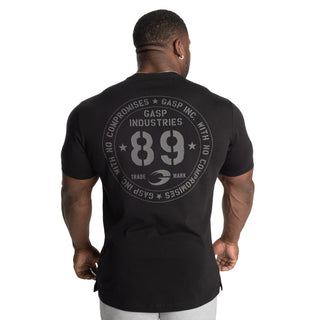 GASP 89 Classic Tapered Tee - Black - Urban Gym Wear