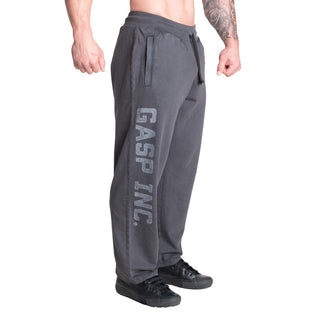 GASP Acid Logo Sweatpant - Washed Black - Urban Gym Wear